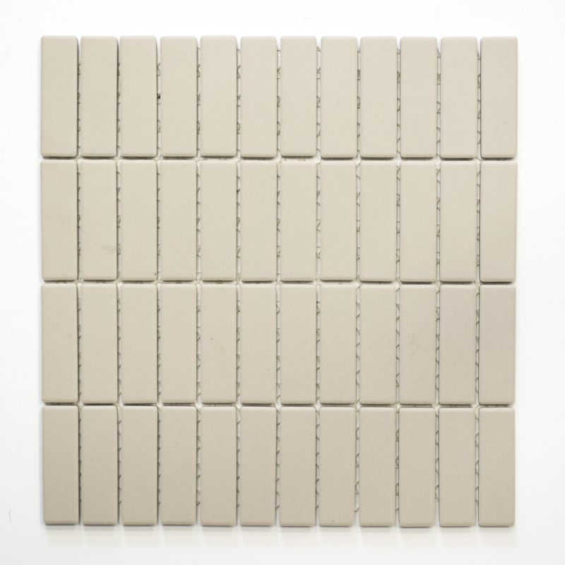 Mosaico de azulejos de cerámica barras de color beige claro sin esmaltar plato de ducha baldosas MOS24B-1211-R10_f
