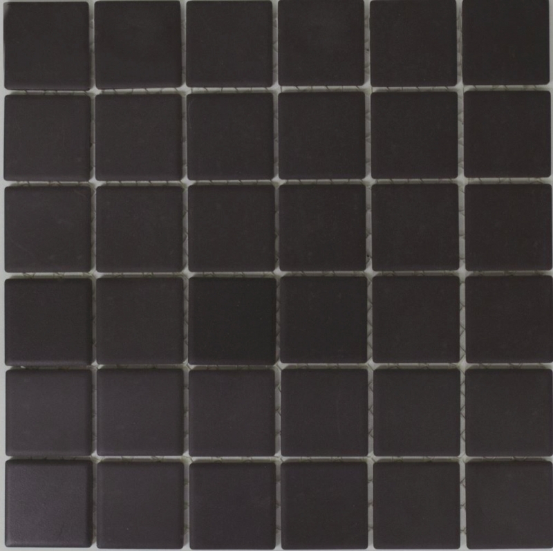 Mosaico de cerámica mate negro umbra sin esmaltar RUTSCHEMMEND MOS14B-0303-R10_f