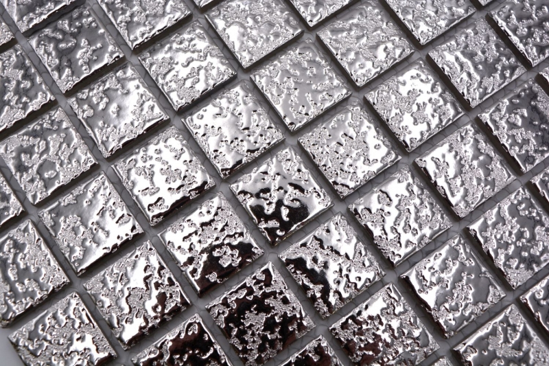 Mosaico mosaico de cerámica PLATA textura pared azulejo backsplash cocina MOS18-0207_f