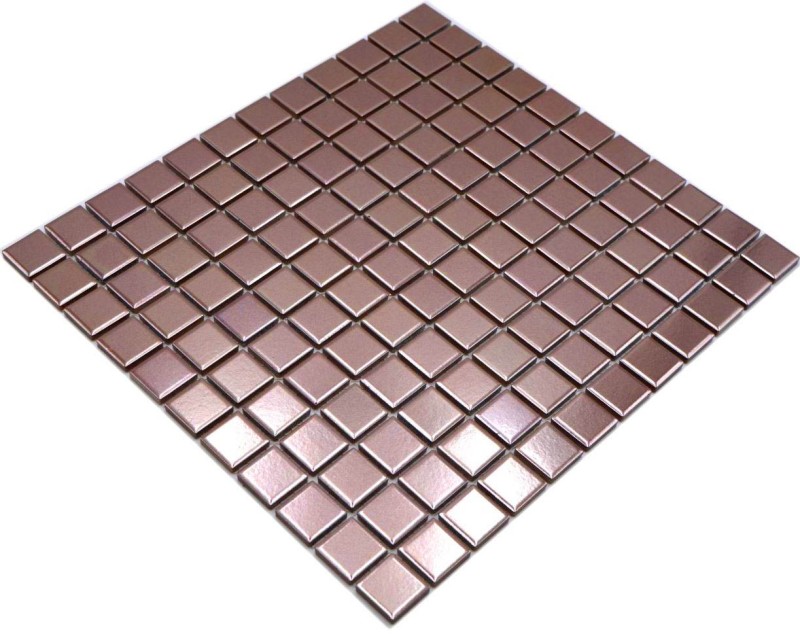 Mosaico de azulejos de cerámica COBRE CROMO MARRÓN pared azulejos backsplash cocina MOS24-0215_f