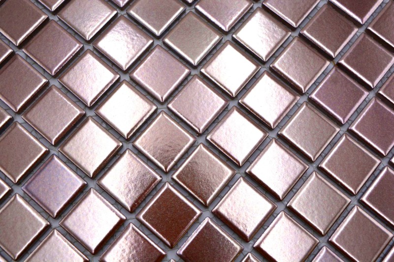 Mosaico de azulejos de cerámica COBRE CROMO MARRÓN pared azulejos backsplash cocina MOS24-0215_f