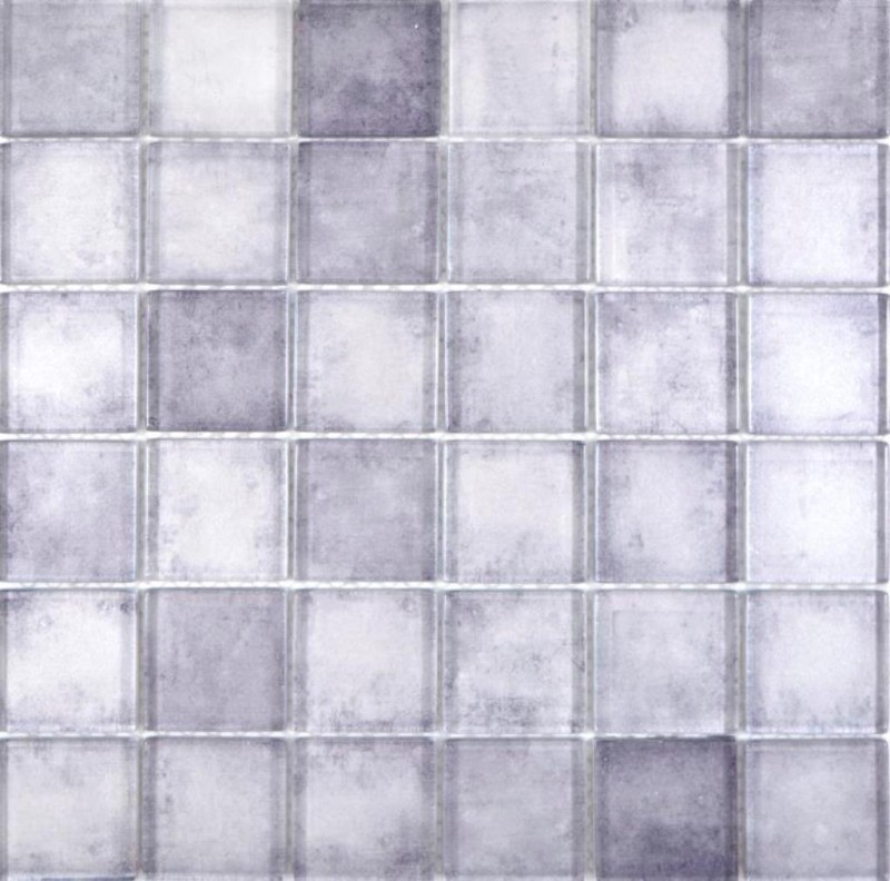 Mosaico de vidrio mezcla gris mosaico azulejo pared azulejo backsplash cocina baño - MOS88-0020_f
