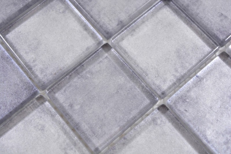 Mosaico de vidrio mezcla gris mosaico azulejo pared azulejo backsplash cocina baño - MOS88-0020_f