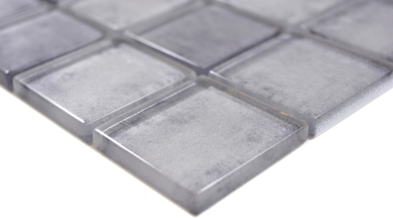Mosaico de vidrio mezcla gris mosaico azulejo pared azulejo backsplash cocina baño - MOS88-0020_f