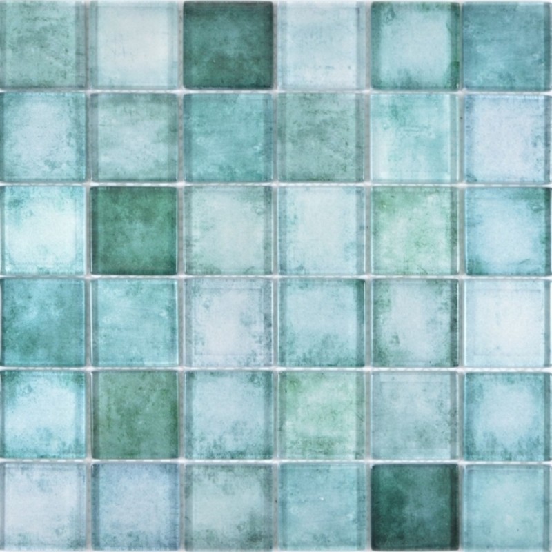Cuadrado Crystal mix verde mosaico azulejo pared backsplash cocina baño MOS88-0050_f