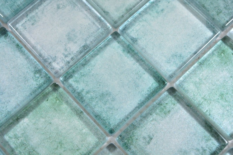 Cuadrado Crystal mix verde mosaico azulejo pared backsplash cocina baño MOS88-0050_f