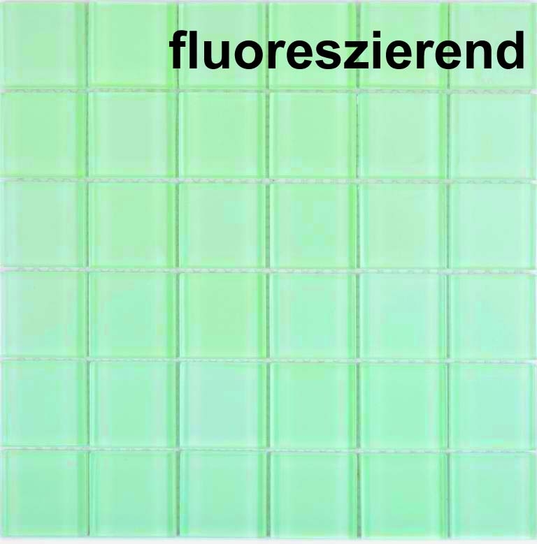 Mosaico de vidrio verde fluorescente mosaico azulejo pared azulejo backsplash cocina baño - MOS88-1005_f