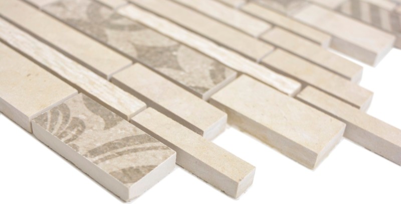Composite mármol/cerámica mezcla beige 2F mosaico azulejo pared azulejo backsplash cocina baño MOS180-A0127B_f