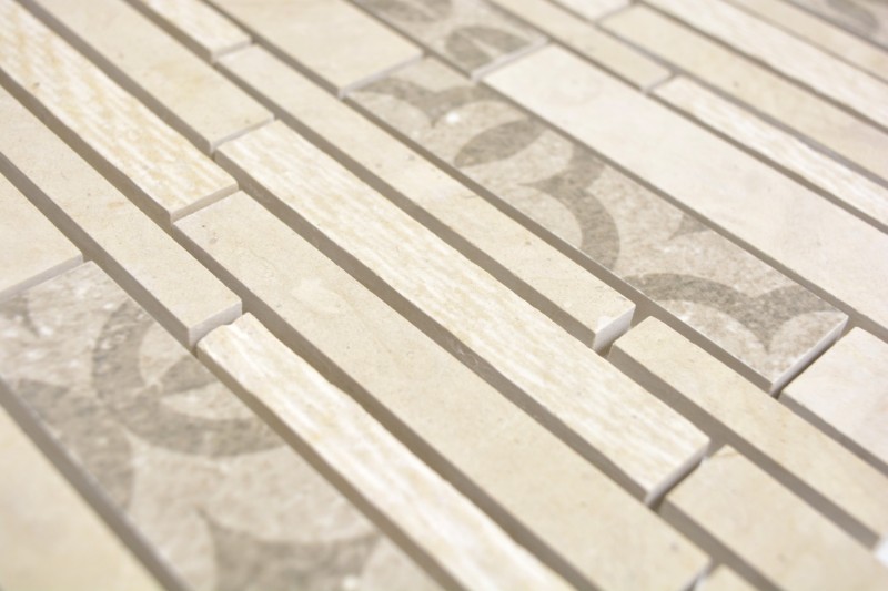 Composite mármol/cerámica mezcla beige 2F mosaico azulejo pared azulejo backsplash cocina baño MOS180-A0127B_f
