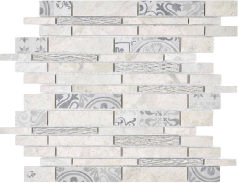 Composite mármol/cerámica mezcla gris 2F mosaico azulejo pared azulejo backsplash cocina baño MOS180-C0727G_f