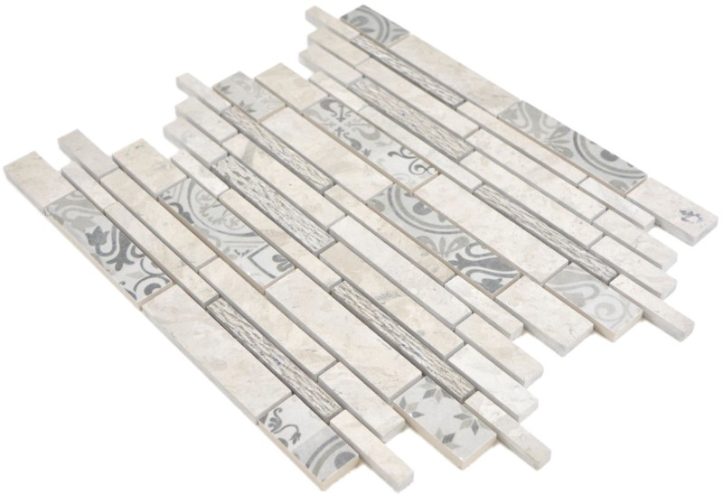 Composite mármol/cerámica mezcla gris 2F mosaico azulejo pared azulejo backsplash cocina baño MOS180-C0727G_f