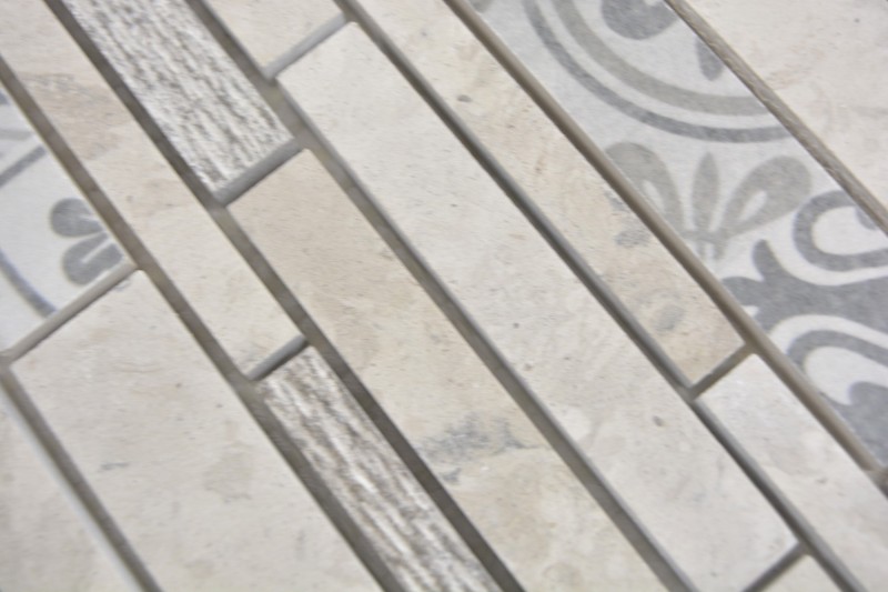 Composite mármol/cerámica mezcla gris 2F mosaico azulejo pared azulejo backsplash cocina baño MOS180-C0727G_f