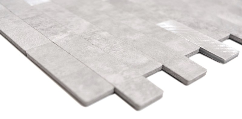 Vinilo compuesto efecto piedra Cemento gris/plata mosaico azulejo pared salpicadero cocina baño MOS200-4GS_f