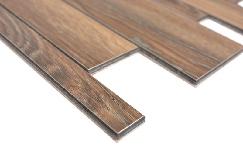 Paneles de pared autoadhesivos efecto madera marrón salpicadero de cocina azulejo salpicadero MOS200-51WBL_f