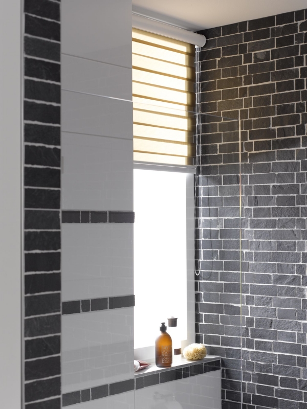 Pizarra mosaico de azulejos de piedra natural de ladrillo antracita negro jack mosaico estera mosaico azulejo splashback cocina - MOS34-0208
