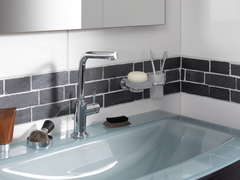 Pizarra mosaico de azulejos de piedra natural de ladrillo antracita negro jack mosaico estera mosaico azulejo splashback cocina - MOS34-0208