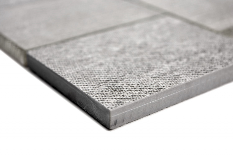 Mosaico de azulejos de cerámica mezcla de vidrio mosaico rectángulo textil mirada gris marrón moteado azulejos backsplash - MOS88J-1202