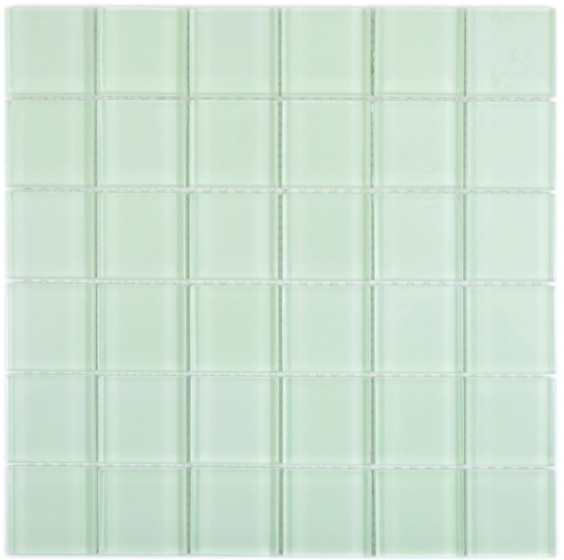 Muestra de mano mosaico de vidrio verde fluorescente mosaico azulejo pared azulejo backsplash cocina baño - MOS88-1005_m