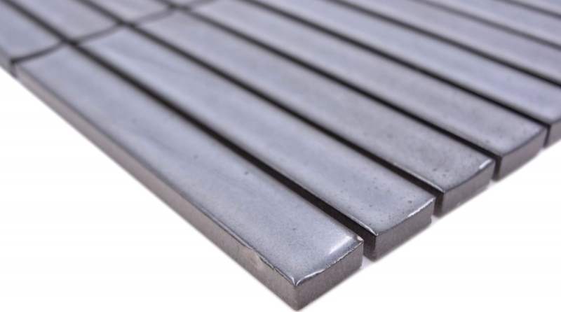 Rod mosaico de cerámica gris moteado brillante pared del baño MOS24-CS26