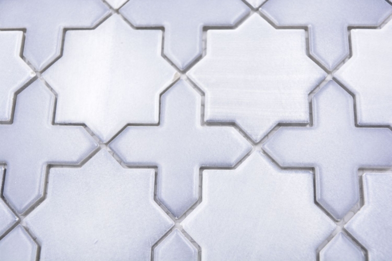 Azulejo mosaico cerámica mosaico combinación mezcla gris mate azulejo backsplash cocina MOS13-SXS05_f