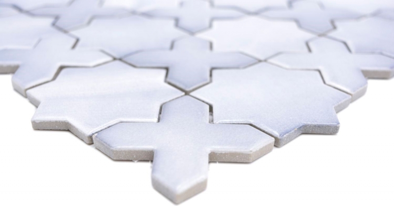 Muestra de mano mosaico azulejo cerámica mosaico combi mix gris mate azulejo backsplash cocina MOS13-SXS05_m