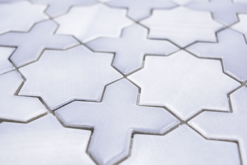 Muestra de mano mosaico azulejo cerámica mosaico combi mix gris mate azulejo backsplash cocina MOS13-SXS05_m