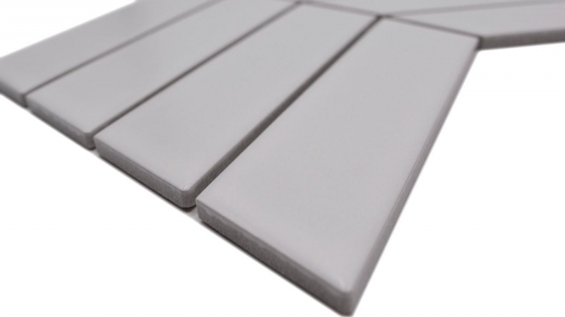 Muestra de mano mosaico azulejo cerámica mosaico espiga uni blanco mate cocina pared ducha MOS24-CHEV01_m