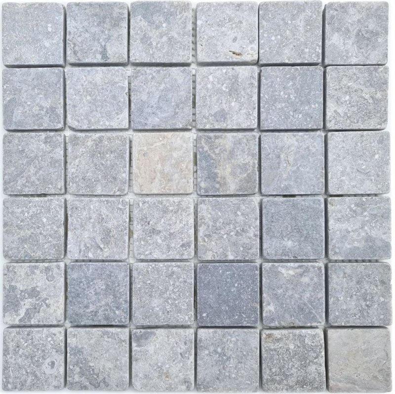 Mosaico de mármol gris claro antracita cocina pared ducha suelo azulejo - MOS40-T48LG