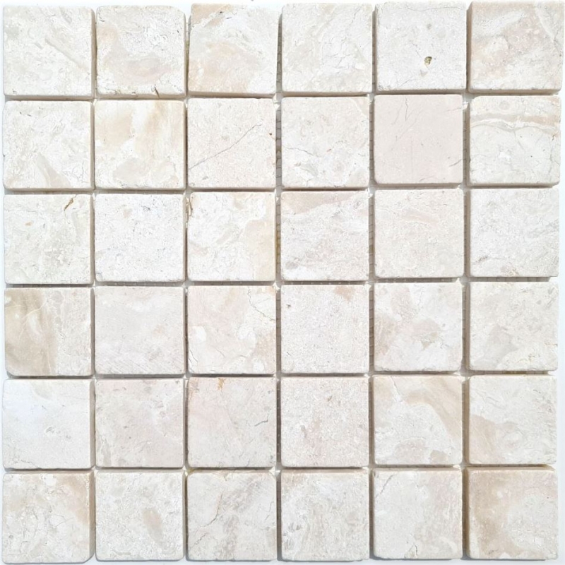 Mosaico de mármol mosaico blanco crema cocina ducha suelo - MOS40-T48W