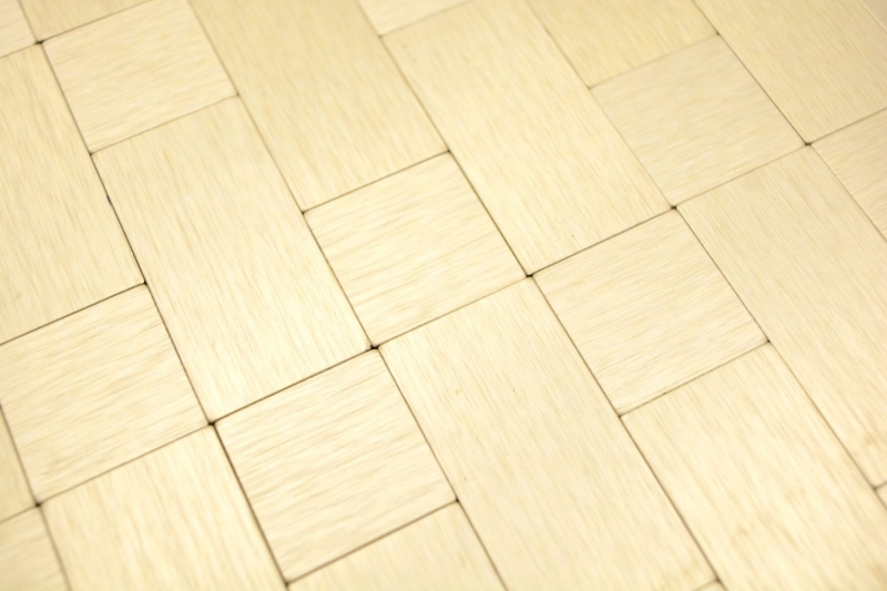 Mosaico mosaico autoadhesivo combi metal oro cocina baño MOS200-4G87
