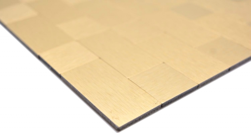 Mosaico mosaico autoadhesivo combi metal oro cocina baño MOS200-4G87