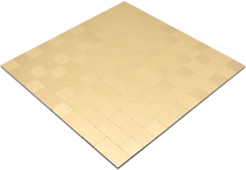 Mosaico mosaico autoadhesivo combi metal oro cocina baño MOS200-4G87