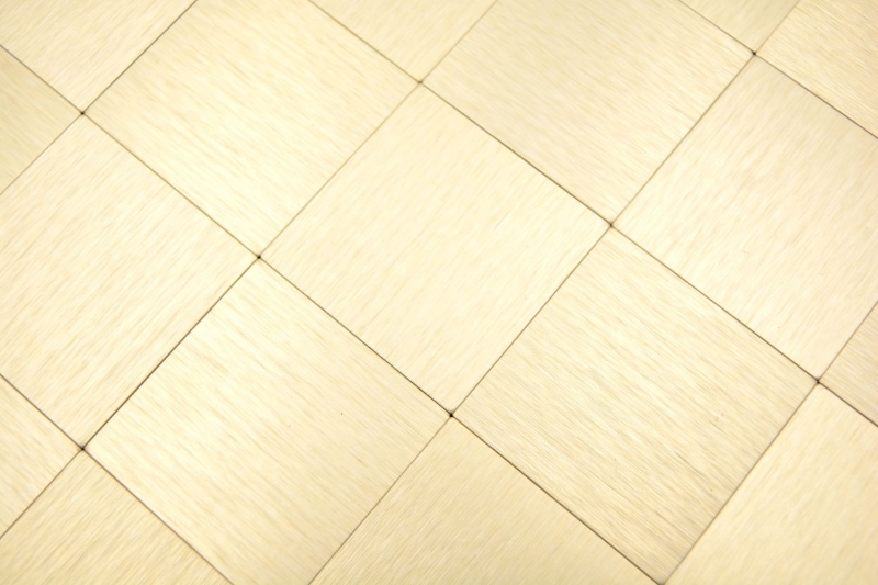 Azulejo de mosaico Mosaicos autoadhesivos de metal dorado salpicadero de cocina MOS200-4G99