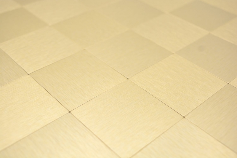 Azulejo de mosaico Mosaicos autoadhesivos de metal dorado salpicadero de cocina MOS200-4G99