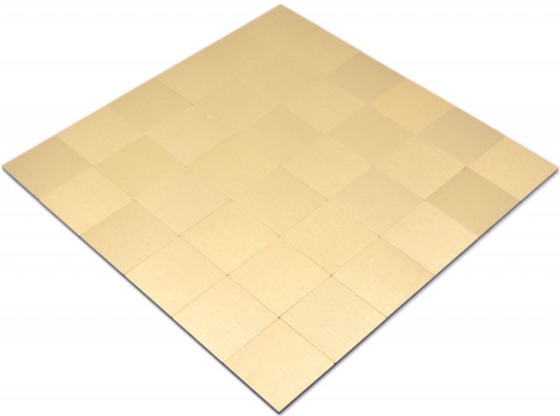 Azulejo de mosaico Mosaicos autoadhesivos de metal dorado salpicadero de cocina MOS200-4G99