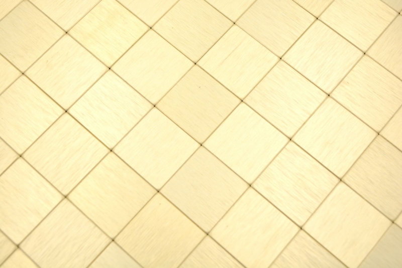 Mosaico azulejo Mosaicos autoadhesivos metal oro cocina pared baño MOS200-4G25