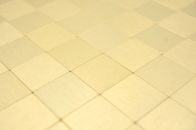 Mosaico azulejo Mosaicos autoadhesivos metal oro cocina pared baño MOS200-4G25