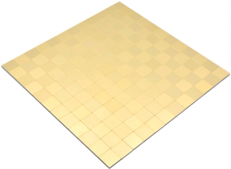 Mosaico azulejo Mosaicos autoadhesivos metal oro cocina pared baño MOS200-4G25