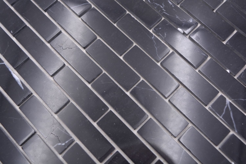 Mosaico mosaico autoadhesivo compuesto piedra natural Nero pared cocina MOS200-4M82