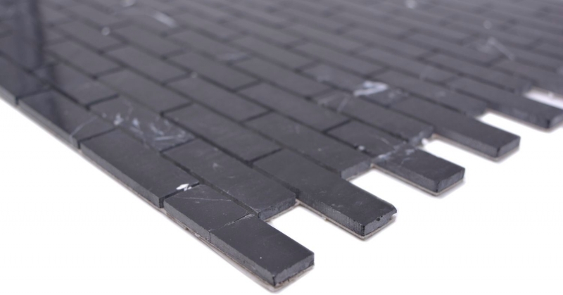Mosaico mosaico autoadhesivo compuesto piedra natural Nero pared cocina MOS200-4M82