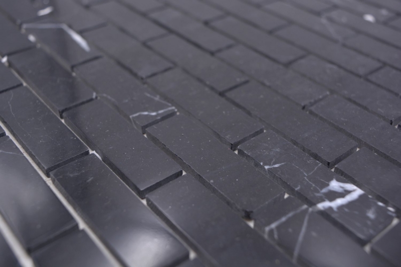 Mosaico mosaico autoadhesivo compuesto piedra natural Nero pared cocina MOS200-4M82