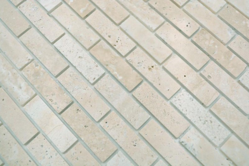 Mosaico mosaico autoadhesivo compuesto piedra natural travertino beige MOS200-4M92