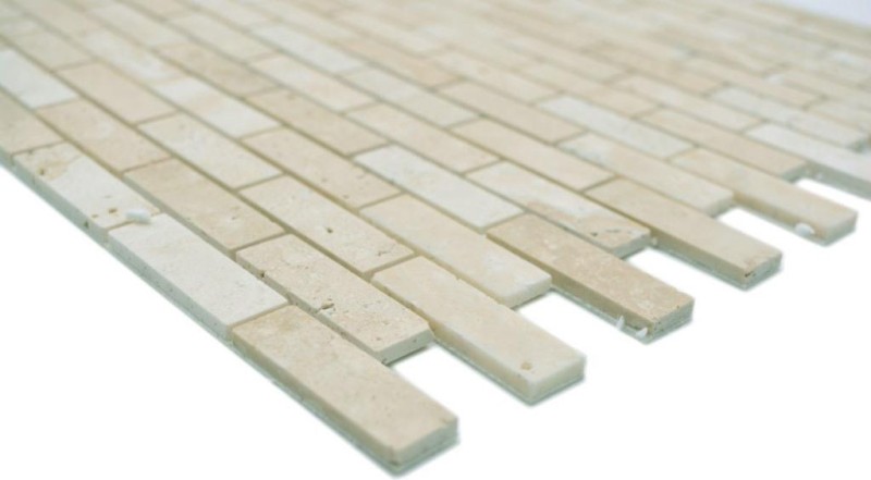 Mosaico mosaico autoadhesivo compuesto piedra natural travertino beige MOS200-4M92