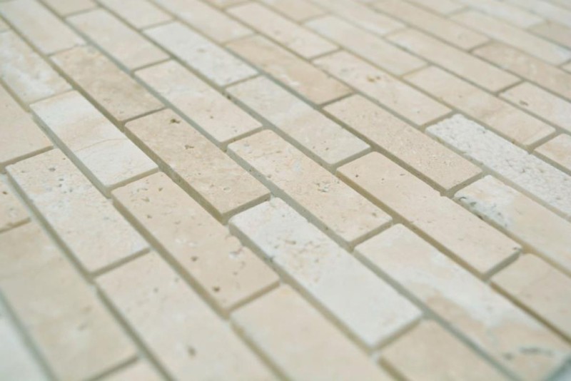 Mosaico mosaico autoadhesivo compuesto piedra natural travertino beige MOS200-4M92