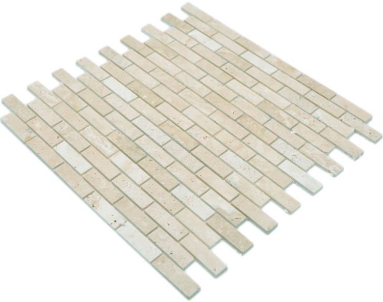 Mosaico mosaico autoadhesivo compuesto piedra natural travertino beige MOS200-4M92