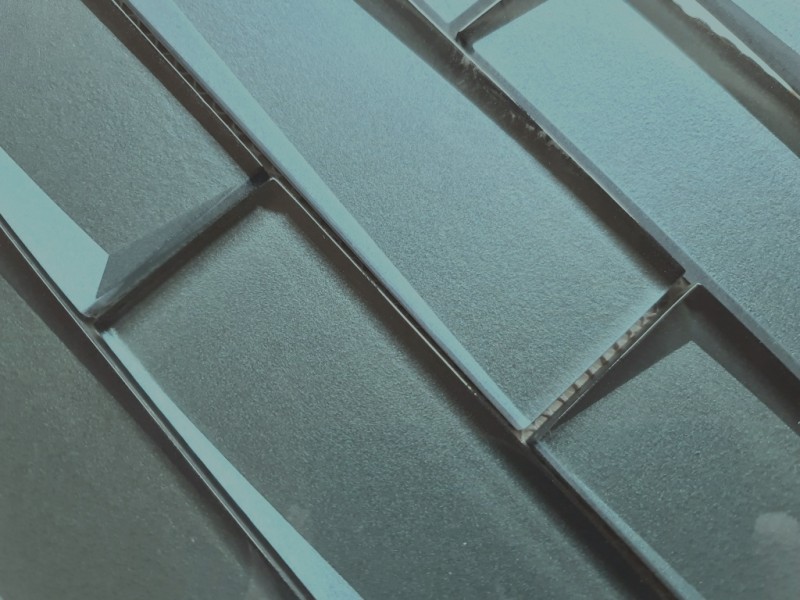 Mosaico de vidrio Metro 3D óptico terra gris azul salpicadero de cocina MOS88-XB05