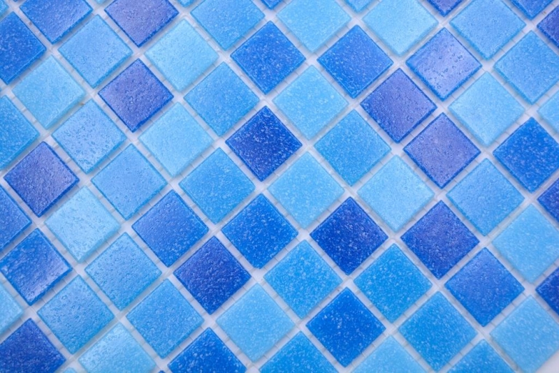 Mosaico de azulejos mosaico de vidrio Classic Mix mezcla de vidrio azul 4F papel aglomerado piscina mosaico piscina mosaico MOS210-PA335_f