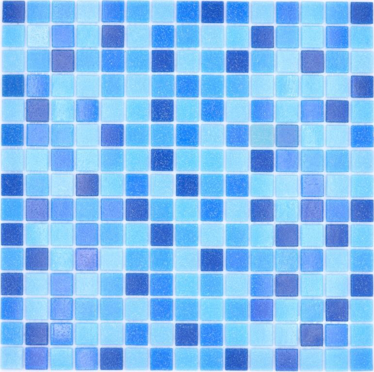 Mosaico de azulejos mosaico de vidrio Classic Mix vidrio azul 5F pegado con papel mosaico de piscina mosaico de piscina MOS210-PA339_f