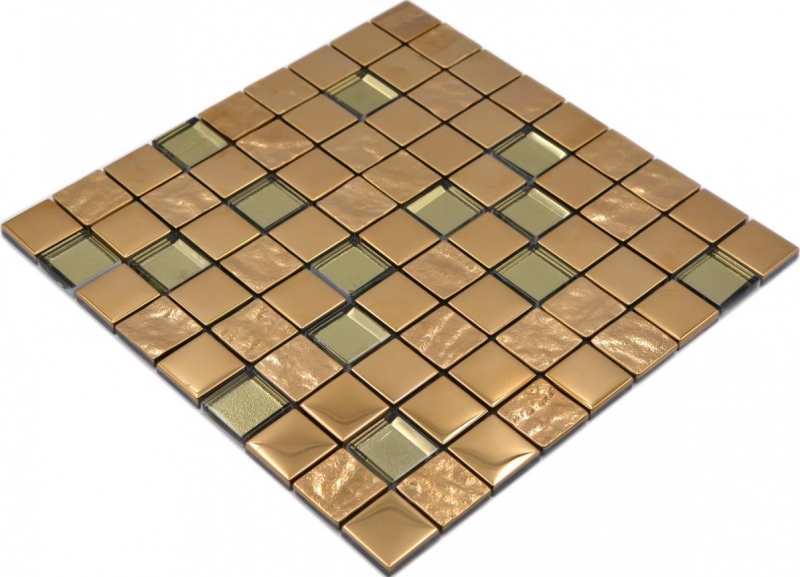 Mosaico mosaico de vidrio combi EP oro cocina splashback baño MOS88-XCG03_f