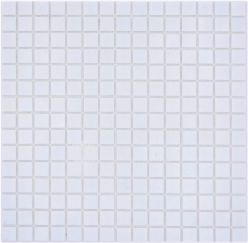 Muestra de mano mosaico azulejo mosaico de vidrio Classic Uni vidrio uni blanco papel-bonded piscina mosaico de la piscina MOS200-A01_m